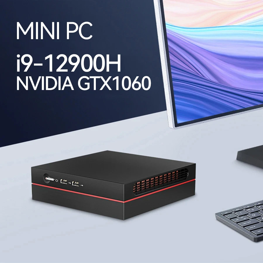 12th Gen Intel i9 12900H Mini PC 14 Cores 20 Threads Nvidia GTX1060 4GB M.2 PCIEX4 SSD DDR4 5G SIM WiFi Bluetooth 4K Windows 10