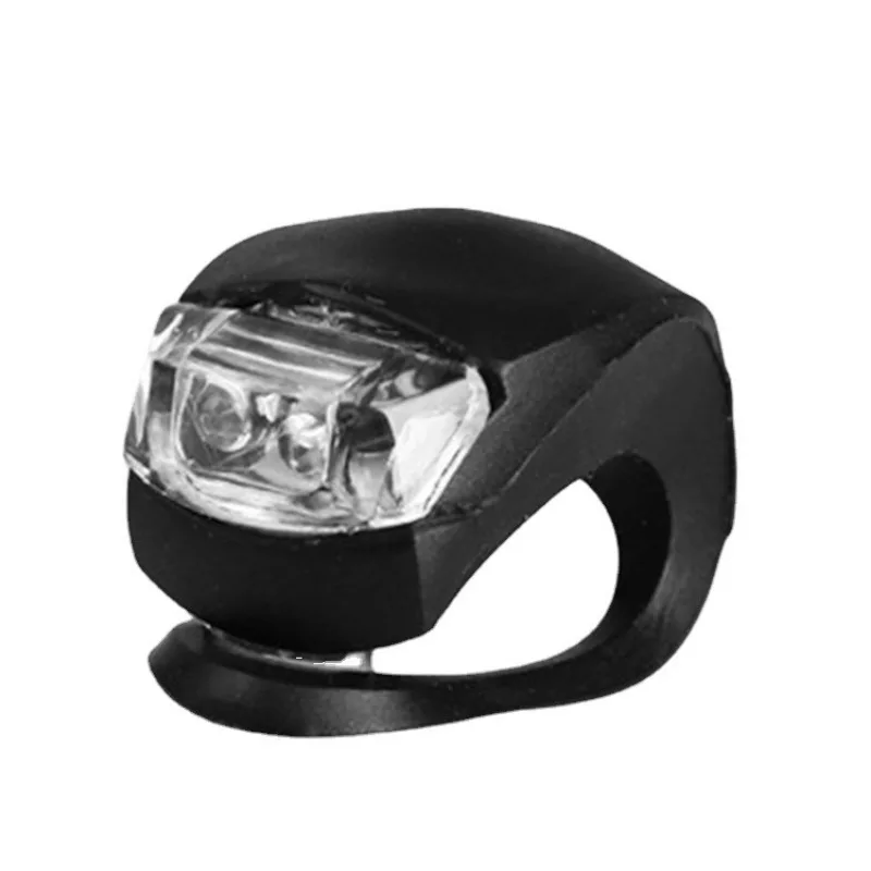 Silicone LED Front Head Light para bicicleta, Luz de bicicleta dianteira e traseira, Lâmpada de ciclismo impermeável com bateria