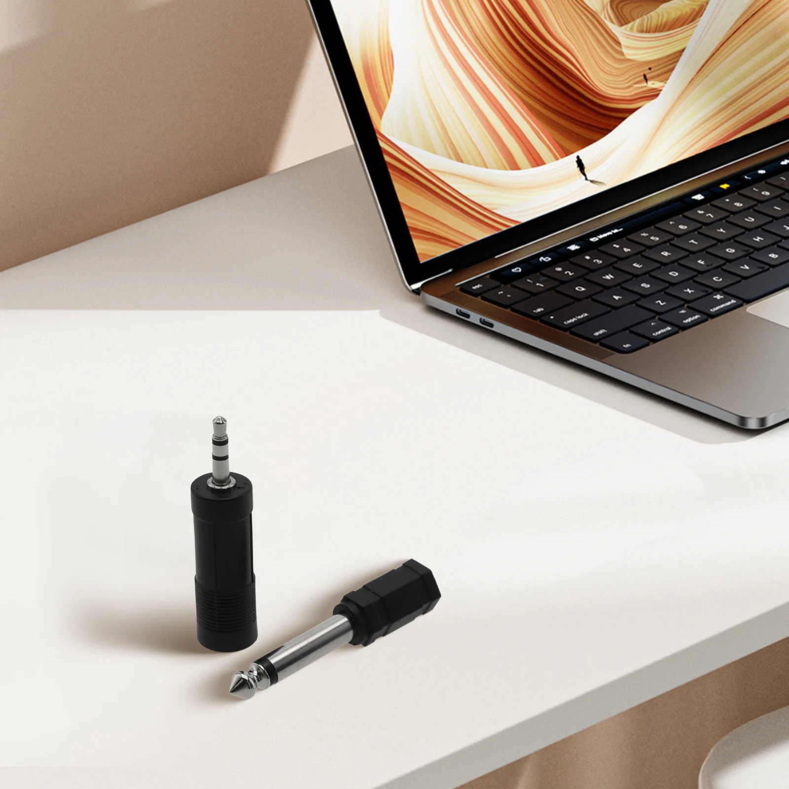 Audio Adapter 4PCS 3.5mm Female to 6.35mm Male for Connecting Laptops Phones Tablets to Speakers and Amplifiers