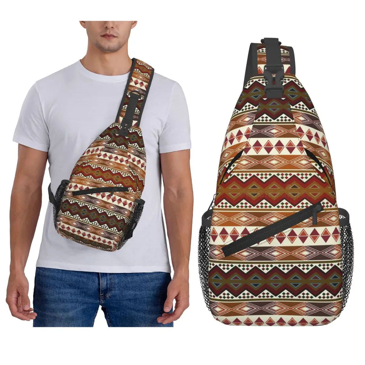 

Африканский Bogolan, Африка, этническое племенное искусство, нагрудная сумка, мужской рюкзак через плечо, нагрудная сумка, дорожный походный рюкзак, сумка на плечо