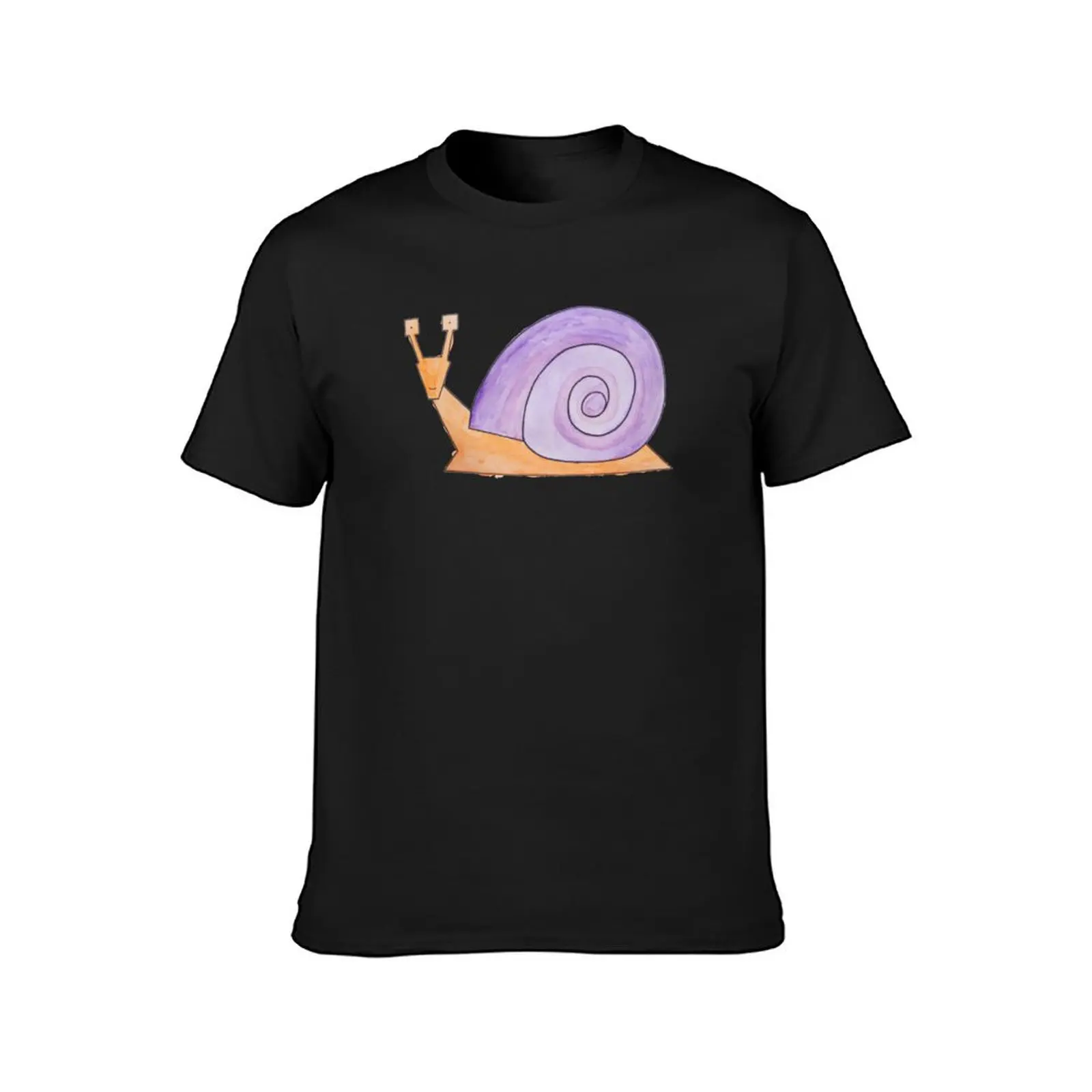 Sea Snail in Cubist Watercolor Style T-Shirt sports fans customs kawaii clothes mens t shirts pack