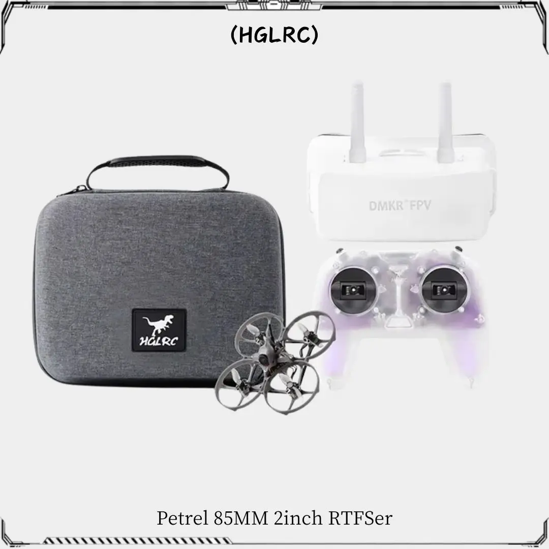 HGLRC Petrel 85mm 2inch RTF Set Petrel 85Whoop Drone with C1 Remote Controller 5.8G FPV Goggles for FPV Pilot Beginner