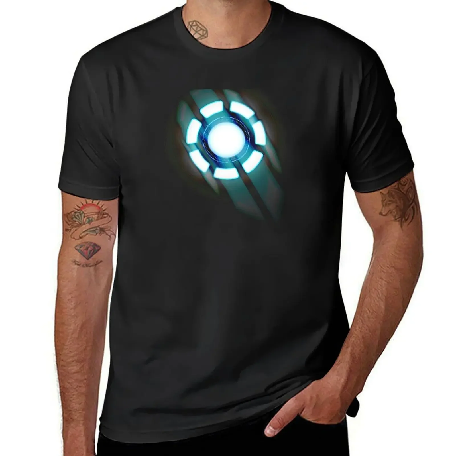 Arc Reactor T-shirt Design T-Shirt sweat for a boy aesthetic clothes anime clothes mens t shirt