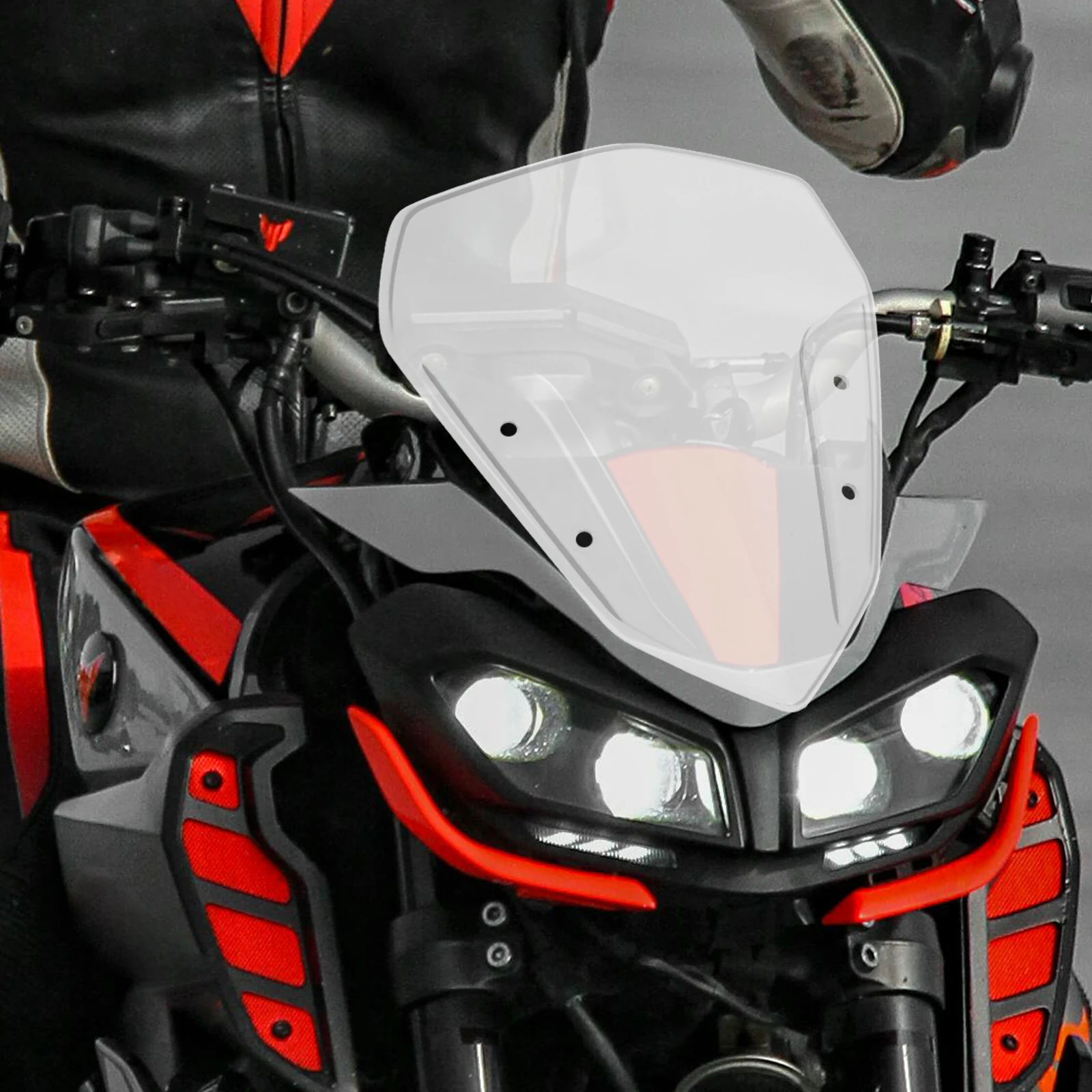 

Motorcycle Windshield Covers Motorbike Windscreen Clear Extension Deflector Water Proof