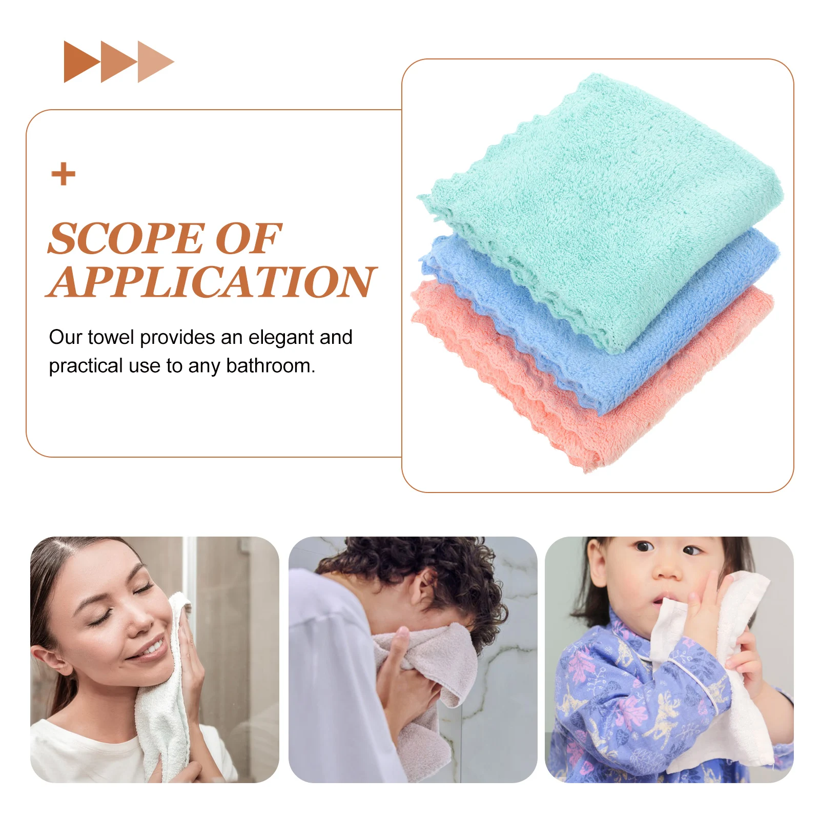 

Coral Velvet Makeup Remover Towels Facial Washcloth Highly Absorbent Portable Travel Washable Bright