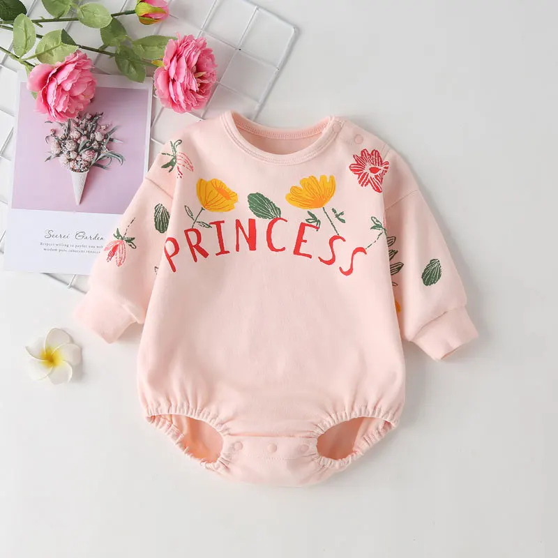 

2025 New Spring and Autumn Baby One-Piece Dress, Baby Girl Letter Printed Round-Neck Dress, Crawling Dress and Outdoor Dress