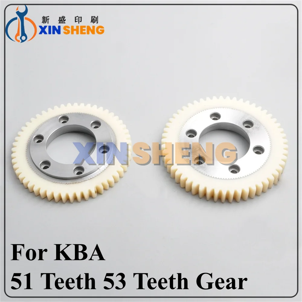 

Высококачественная нейлоновая дифференциальная шестерня для водяного ролика печатной машины KBA105, 51 зуб, 53 зуба, для запчастей KBA