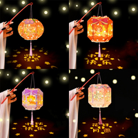 Mid-Autumn Festival Portable Retro Lantern Antique Jade Rabbit Portable Lantern New Handmade Diy Luminous Lantern Decoration