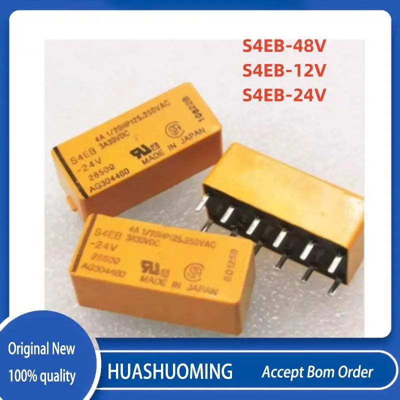 NeW 1PCS/Lot    S4EB-12V S4EB-DC12V AG304360 S4EB-24V S4EB-DC24V AG304460 S4EB-48V S4EB-DC48V AG304760 12PINS 4A