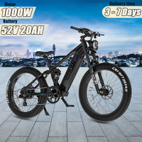 VITILAN T7Pro Electric Bicycle 1600W Peak 52V20Ah Lithium Battery Hydraulic Disc Brake Electric Bike 26*4.0 Inch Fat Tire E-Bike