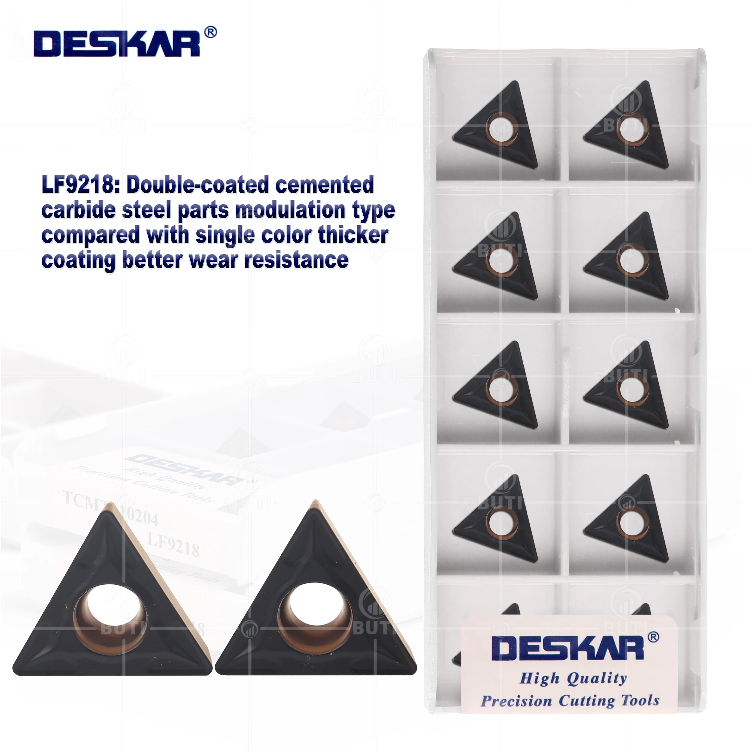 

DESKAR 100% оригинальный TCMT110204 TCMT 110208 LF9218 двухцветный токарный станок с ЧПУ, карбидные вставки, токарные инструменты, детали, используемые для стали