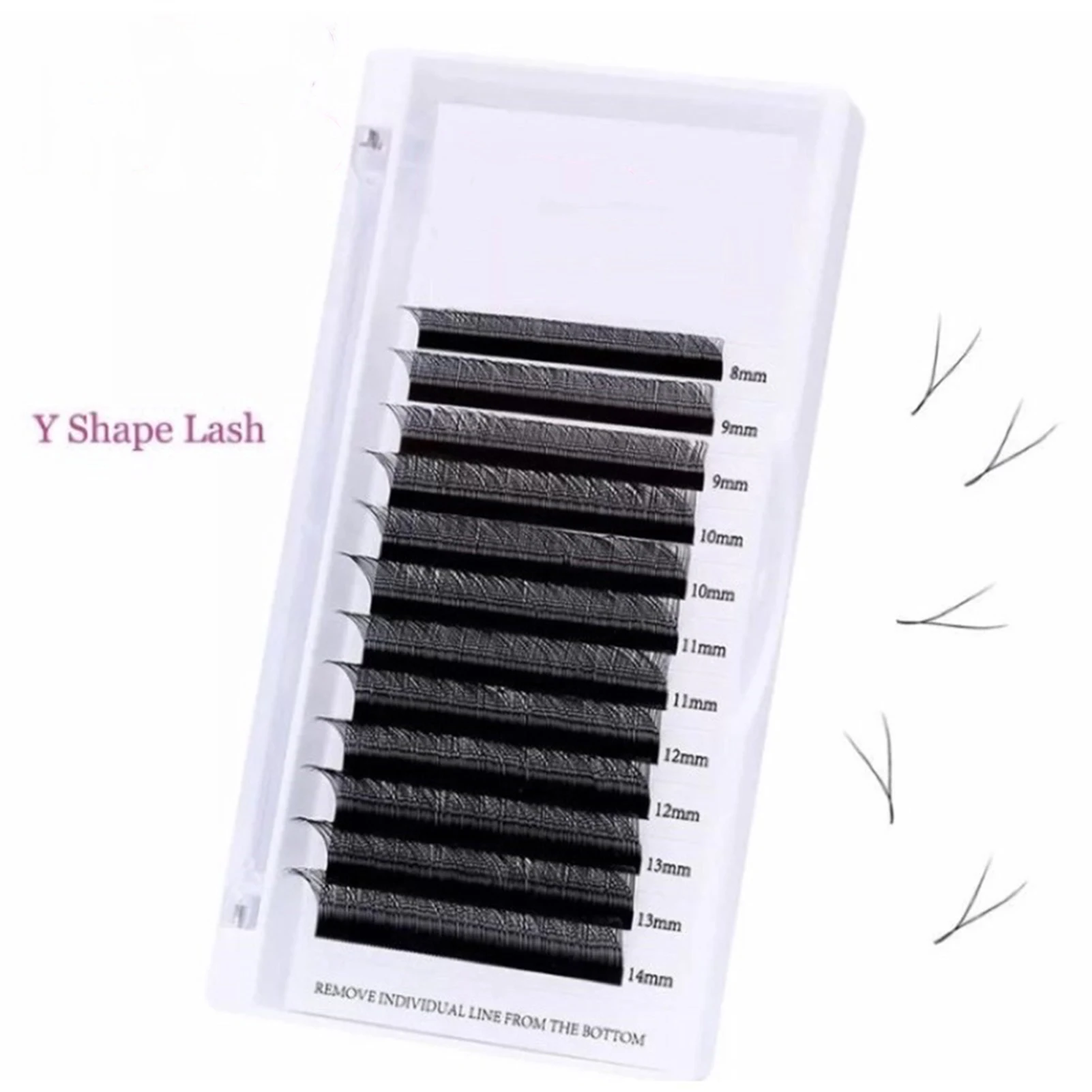 Y Shape Grafted Eyelashes False Lashes Natural Look Curl Eyelashes Set for Birthday Concert Showing