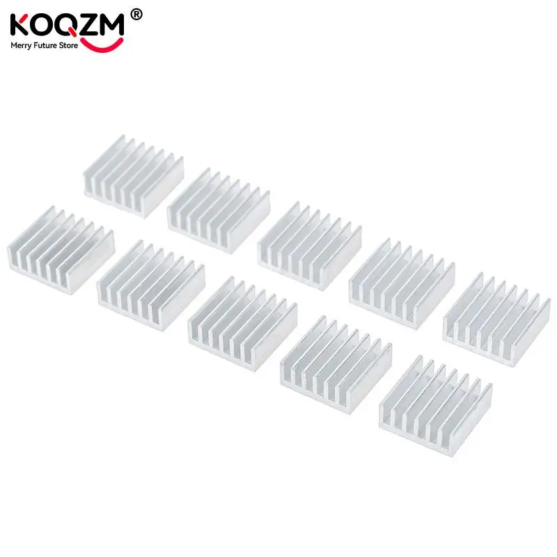 10pcs 14*14*6mm Aluminum Heatsink Electronic Chip Radiator Cooler