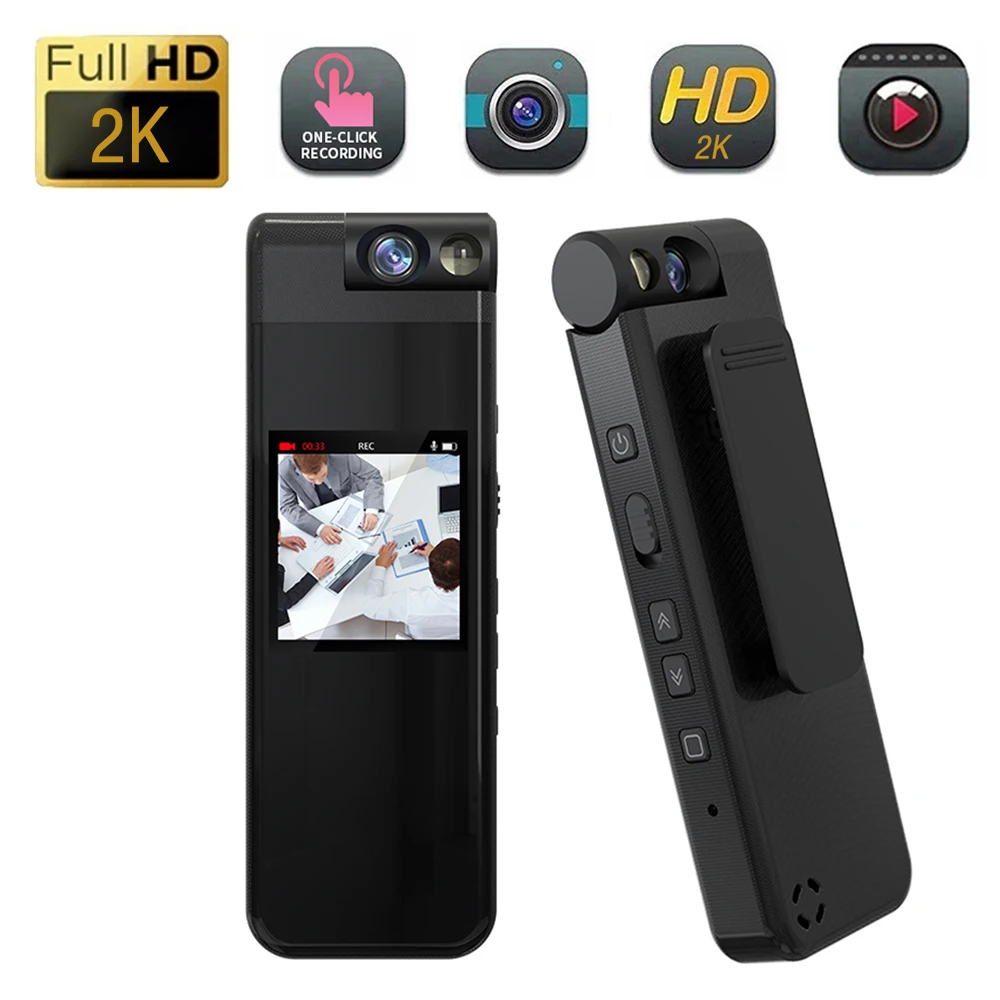 2K HD Mini Camera Portable Digital Video Recorder Body Camera 1.3-inch Color Display Motion camera Recorder Miniature Camcorder