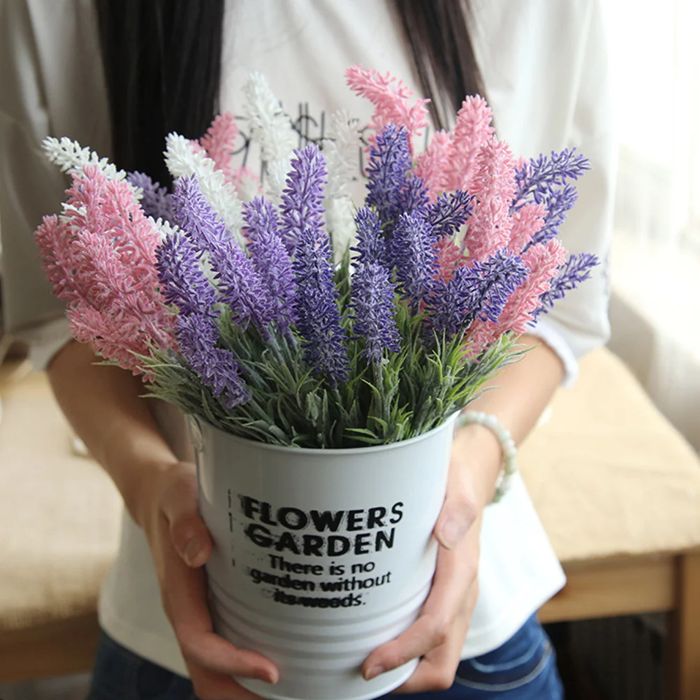 

10 PCs Artificial Flower Bouquet Sumulated Plant for Home Decoration Simulation Party Simulated Lavender Basket