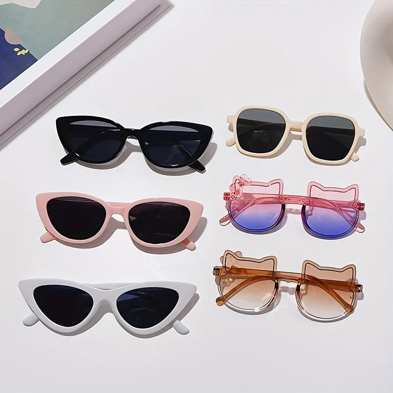 6 Paar modische Brillen mit dekorativem Rahmen, Geburtstagsfeier-Geschenke, Foto-Requisiten, tägliche Accessoires, Brillen, leichtes Design
