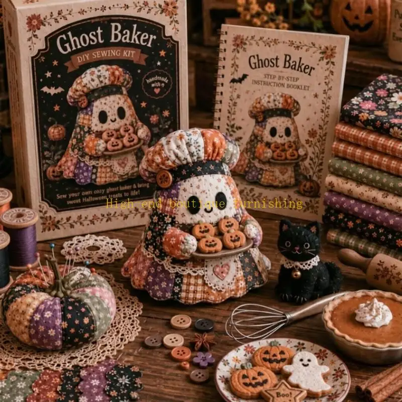 L9NB DIY Fabric Character Craft Set for Home Decor and Guided Sewing Patchwork