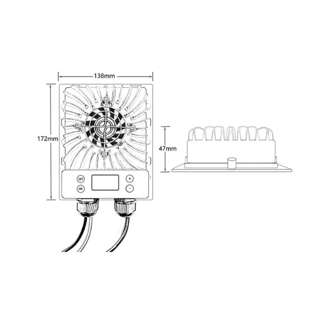 20A MPPT Solar Controller EMX20A 1200W High Efficiency 99% Tracking for PV Arrays with Aluminum Shell and IP65