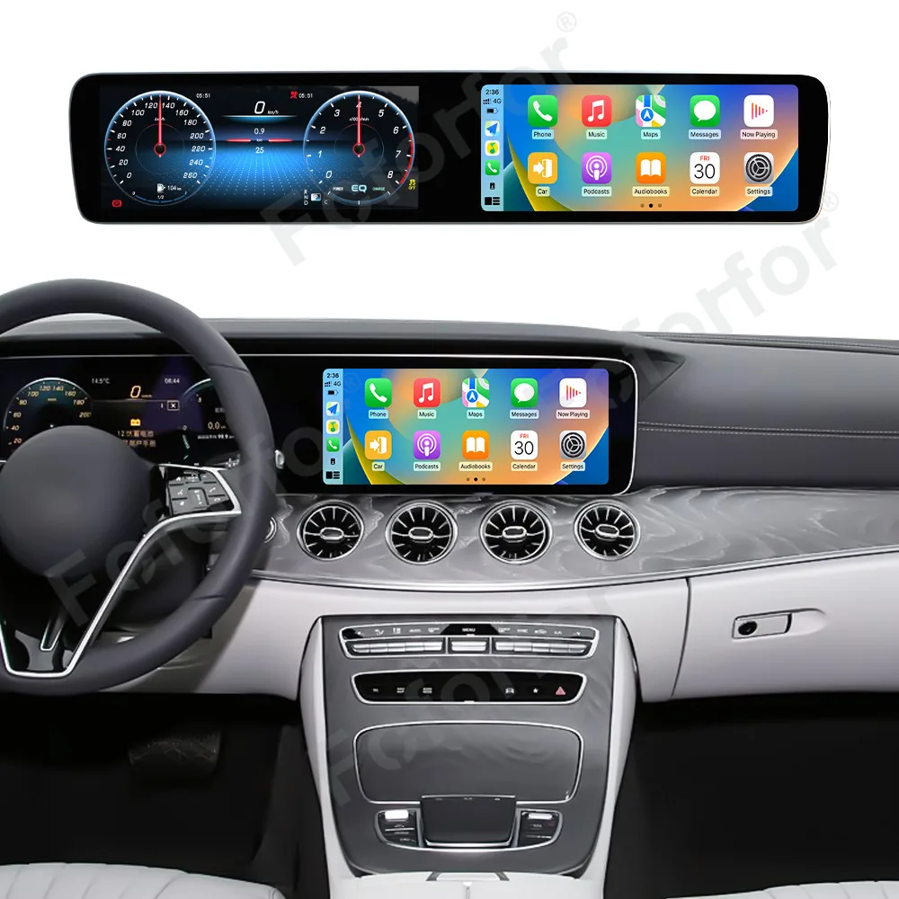 

12,3-дюймовый HD-экран Qualcomm для Mercedes Benz CLS 2021-2024 W257, автомобильная магнитола с GPS, CarPlay, Android 13.0, мультимедийный проигрыватель, головное устройство