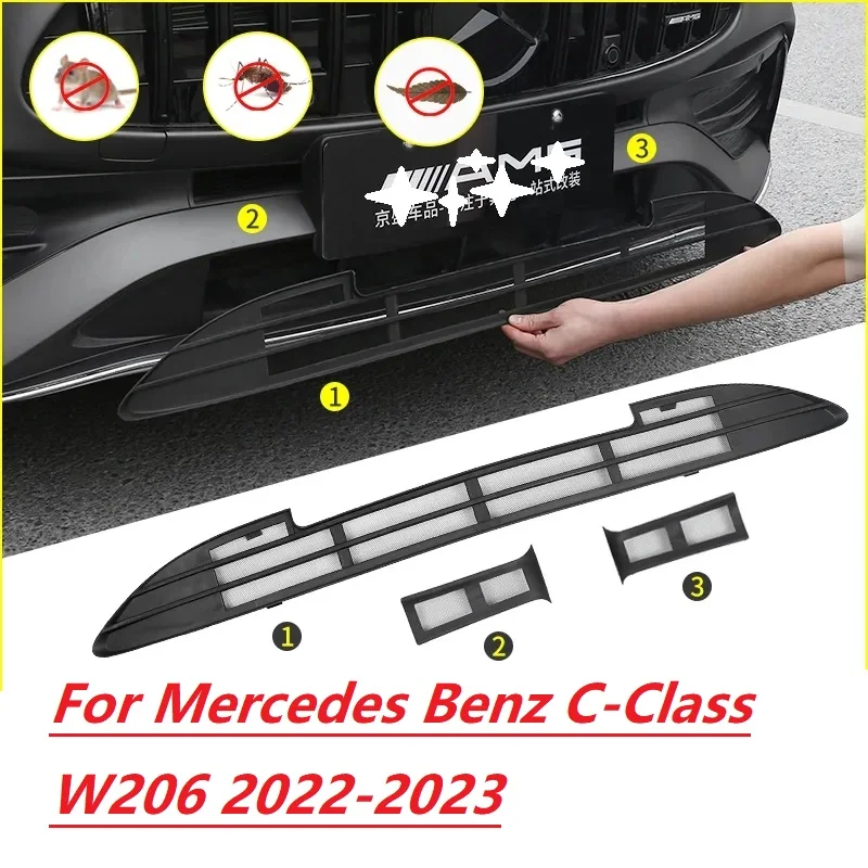 

Front bumper grille insect proof net protection net For Mercedes Benz C-Class W206 2022-2023 AMG