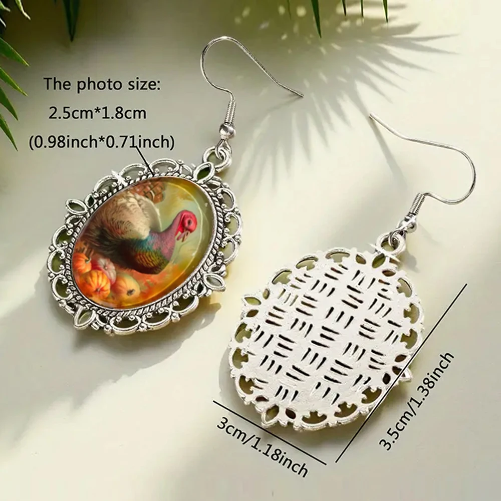 جديد الخريف الشكر أقراط تركيا البيضاوي زجاج قبة سبيكة استرخى أقراط الشكر هدية مجوهرات هدية