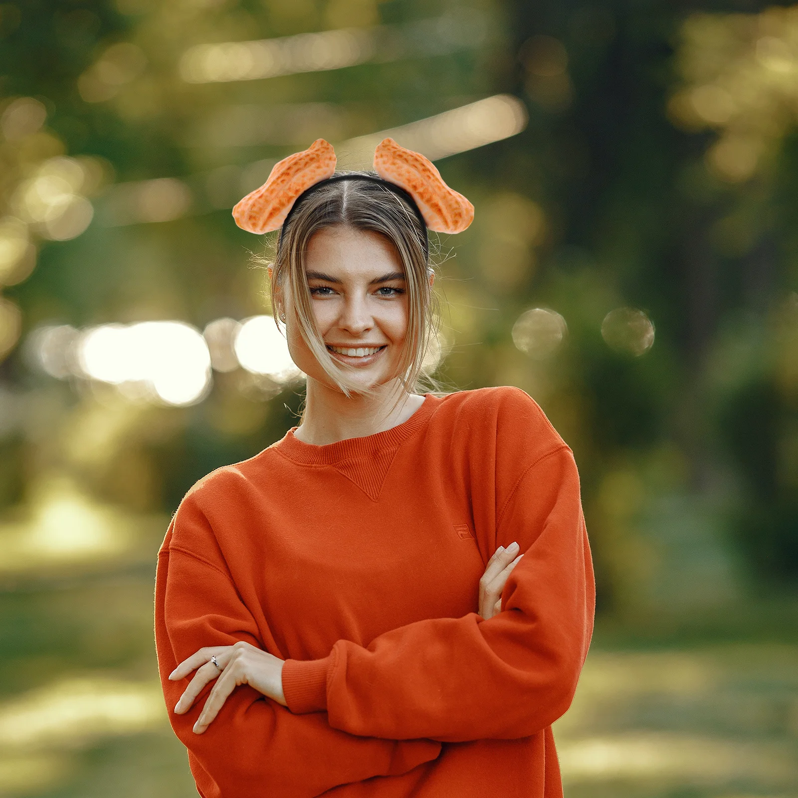 

Funny Peanut Headband Novelty Hair Band Party Costume Food Inspired Headwear Cute Creative Hair Accessory for Women Girls