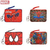 Marvel Anime Movies Spiderman Figures Coin Purse Student Card Bag Toys Cartoon Key Chain Boys Card Holders Keychains Kids Gifts