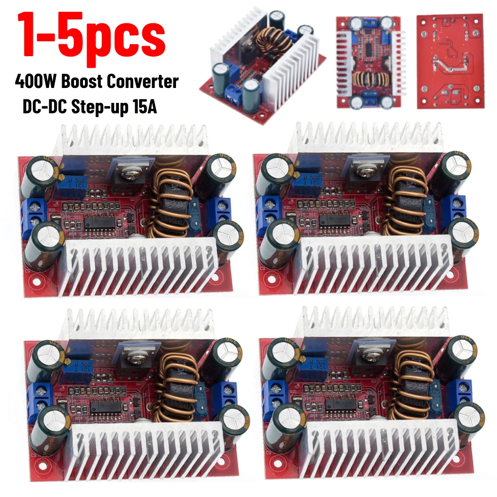 DC-DC 400W 15A Step-up Boost Converter 8.5-50V to 10-60V Voltage Charger Step Up Module Constant Current Power Supply LED Driver