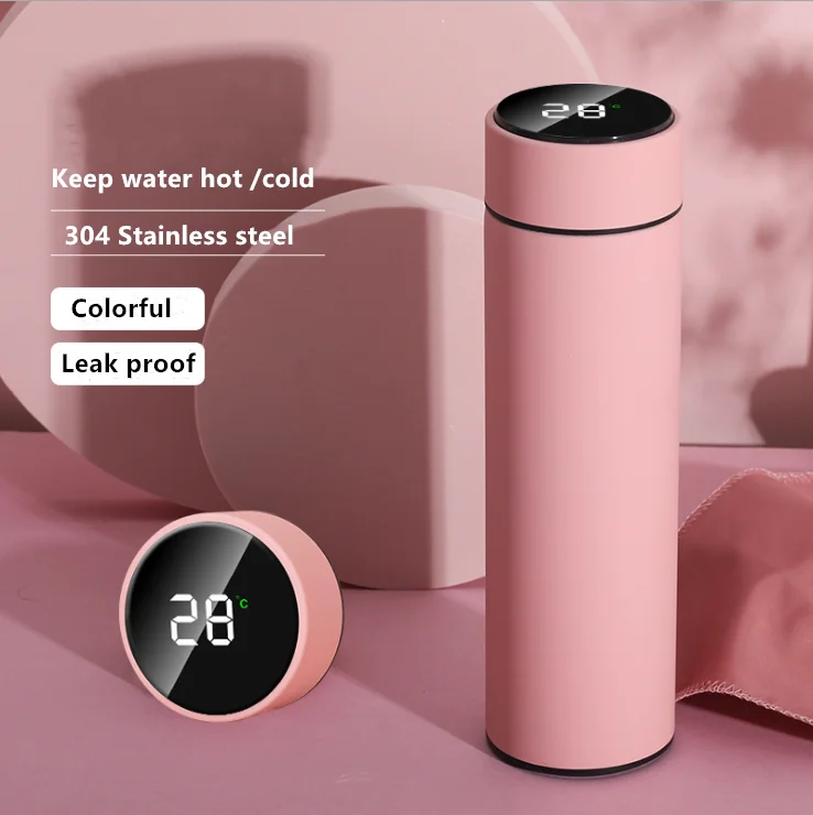 

2024 LED temperature display vacuum flask smart cup water bottle stainless steel cup touch screen