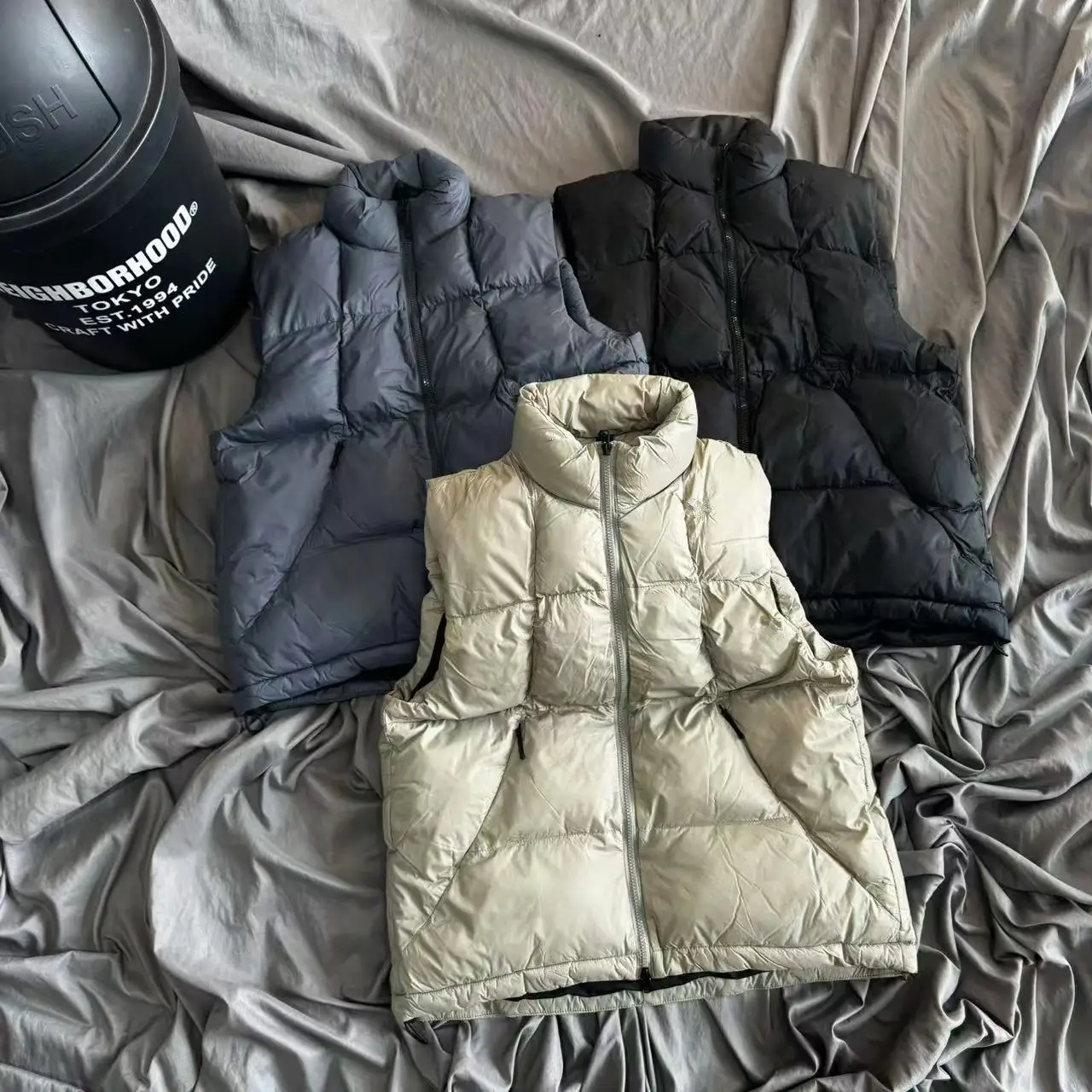 

Goldwin Pertex Sleeveless Vest Zipper Jacket Jpanese Men Women Thicken Keep Warm Winter Cotton-padded Jacket Coat