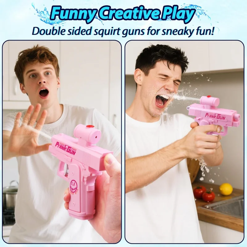 Prank Two-Way Water Gun, Reverse Squirt Guns for Parties & Summer Novelty Swimming Pool Water Fighting Activities Ideas Gift Toy