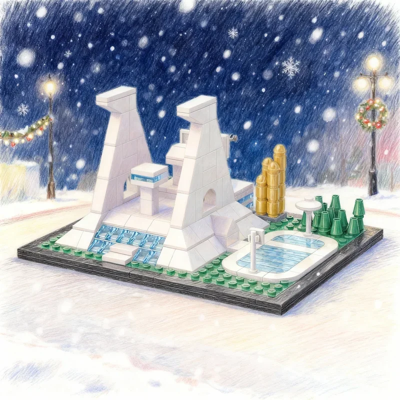 261pcs MOC Architecture Mazinger Z Photoatomic Energy Research Model Building Blocks Toy Construction Festival Gifts Brick