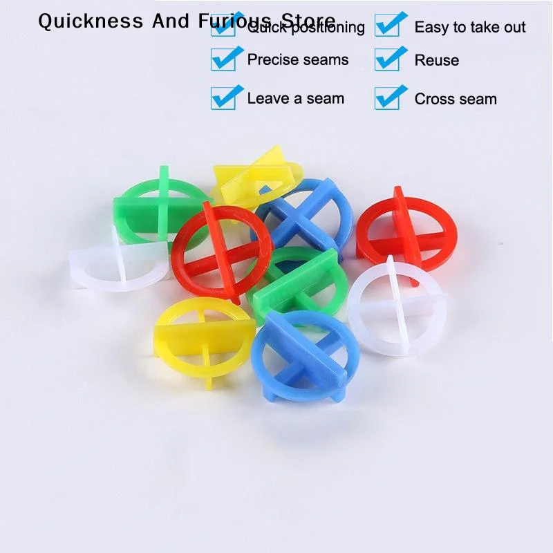 【T】100PcsTile Leveling System Clips Spacers Wedge For Floor Wall Tile Installation With Plastic Sizes 1 To 3mm
