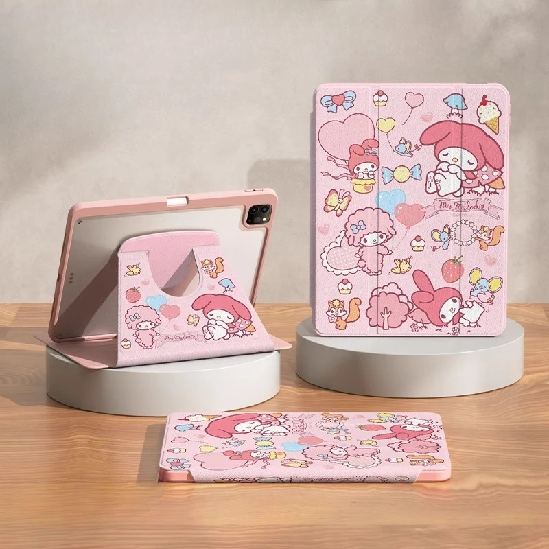 

Чехол My Melody для iPad Funda ipad 8 9 10 10,2 дюйма A16 11 дюймов, чехол для планшета Air3 4 5 10,9 дюйма M2 M3 Pro 4 5 6 12,9 дюйма M4 Защитный чехол