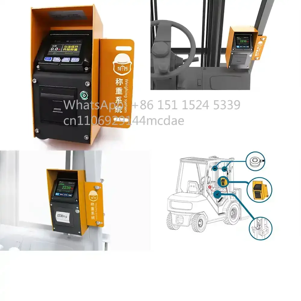 

10T Forklift Weighing System for Universal Compatibility IP67 Waterproof 3.5 Inch LCD Display Overload Alarm Weight Printing