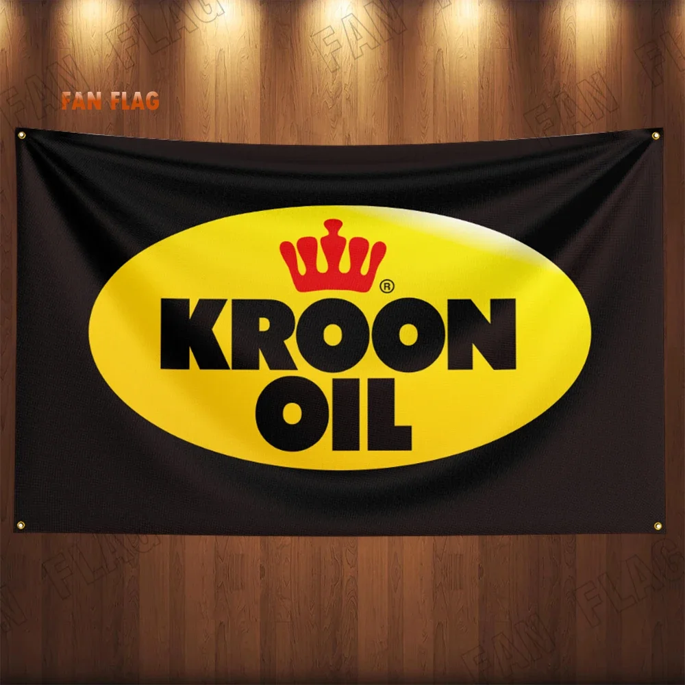 3x5Ft KROONOILs Oil Flag Gasoline Banners Diesel Fuel Petrol Flag Banners Garage Car Tapestry Flag Garage Outdoor Decor