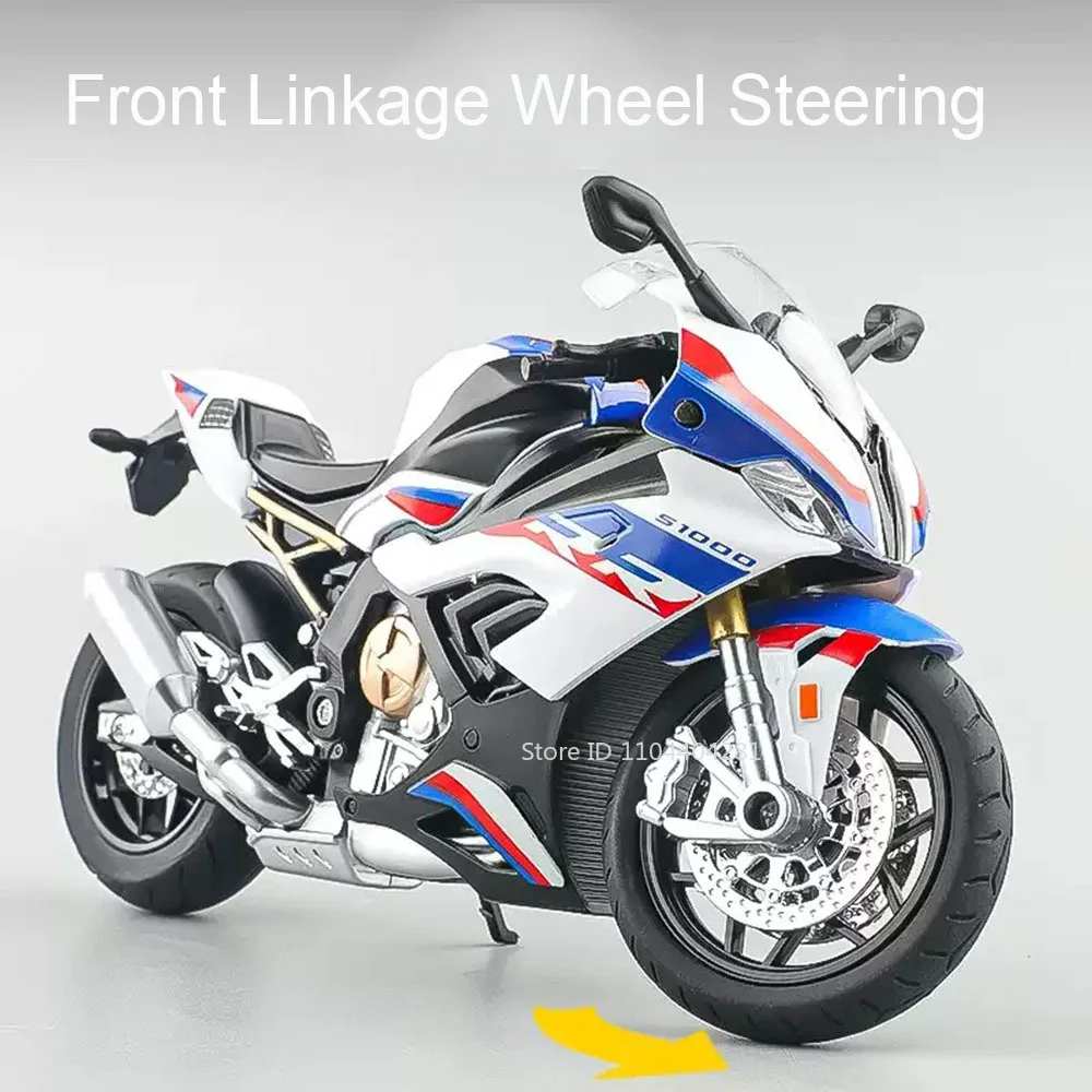 1:12 Kawasaki 400H2R S1000RR Modell Motorrad Spielzeug Legierung Diecast Auto Vorderrad Lenkung mit Licht Motorrad Spielzeug für Kind Geschenk – Detail 2