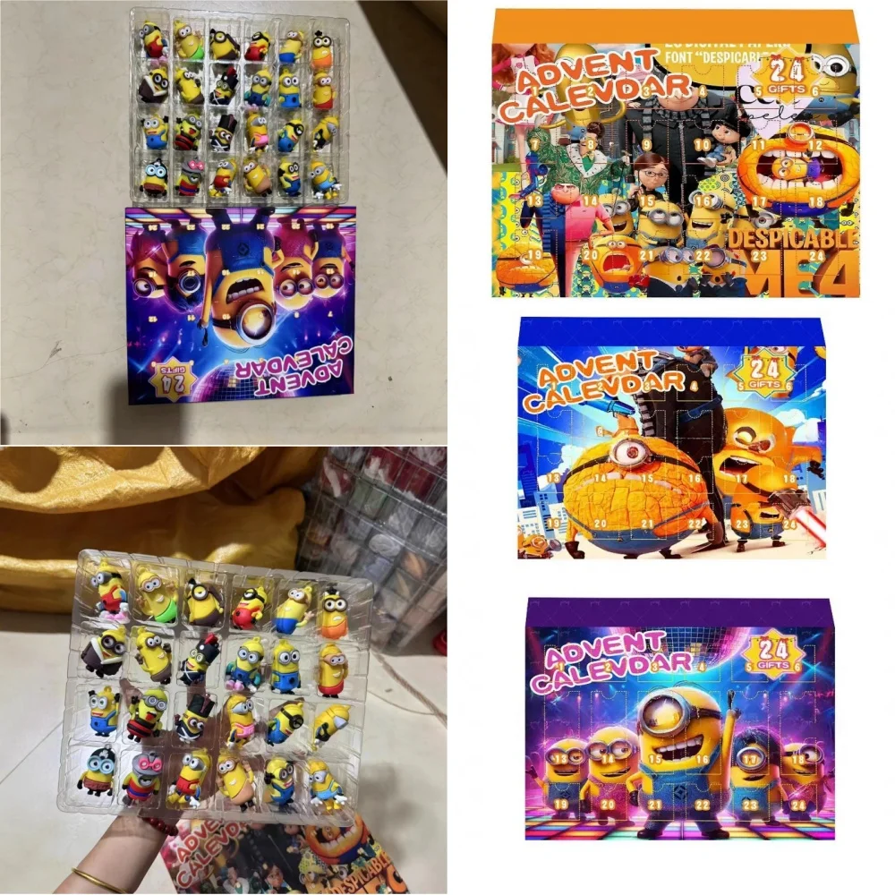 Christmas Halloween Advent Calendar Countdown Blind Box Stereoscopic 3D Cute Pendant Figures Toy Child Gift