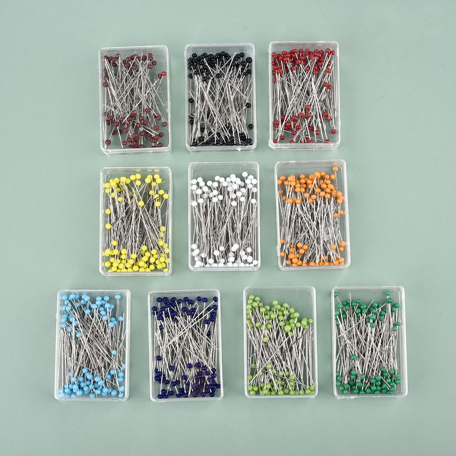 100pcs Multifunction Glass Ball Head Pins Quilting Needles DIY Sewing Crafts Pins School Family Office Clothing Unique Design