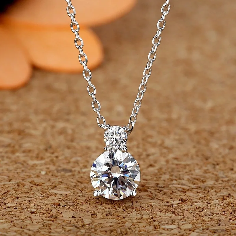 925 Silver Necklace Zircom for Women 18k Gold Plated Jewelry Pendant Birthday Party Gift Jewelry Sterling Silver