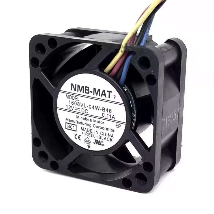 For NMB 1608VL-04W-B46 4020 DC12V 0.11A 4CM 4-Wire PWM Silent Cooling Fan