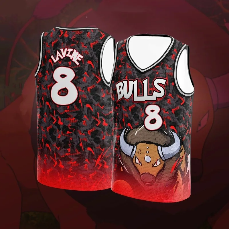 

Новое поступление 2025 года, детский жилет с героями мультфильмов Пикачу, уличная одежда для взрослых, мужской/женский баскетбольный трикотаж, спортивный жилет на открытом воздухе