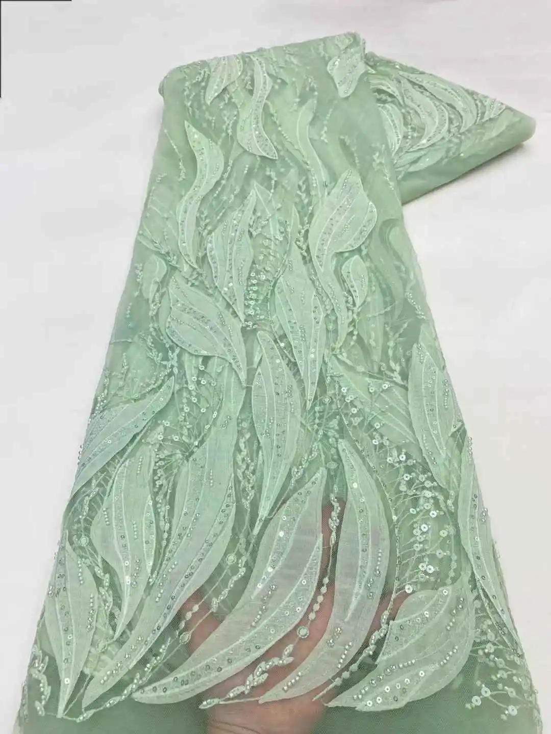 قماش دانتيل مطرز بالترتر الأفريقي الفاخر 2025 جودة عالية العريس النيجيري الزفاف الزفاف التطريز الفرنسية تول الخياطة