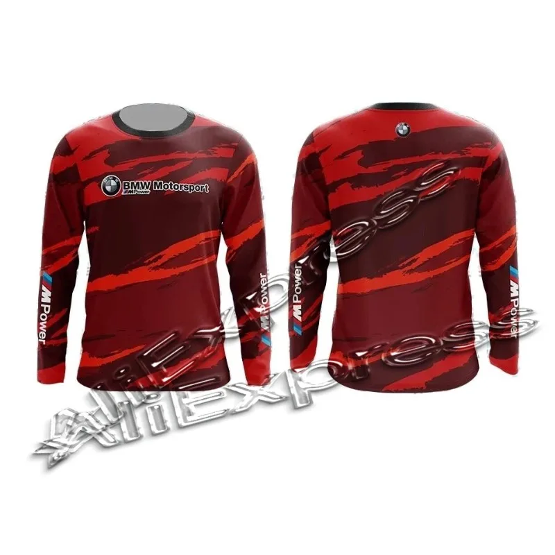 

Летняя спортивная футболка унисекс с длинными рукавами, дышащая, быстросохнущая, гибкая, для BMW Motorrad Racing, тренировочная одежда в Берлине