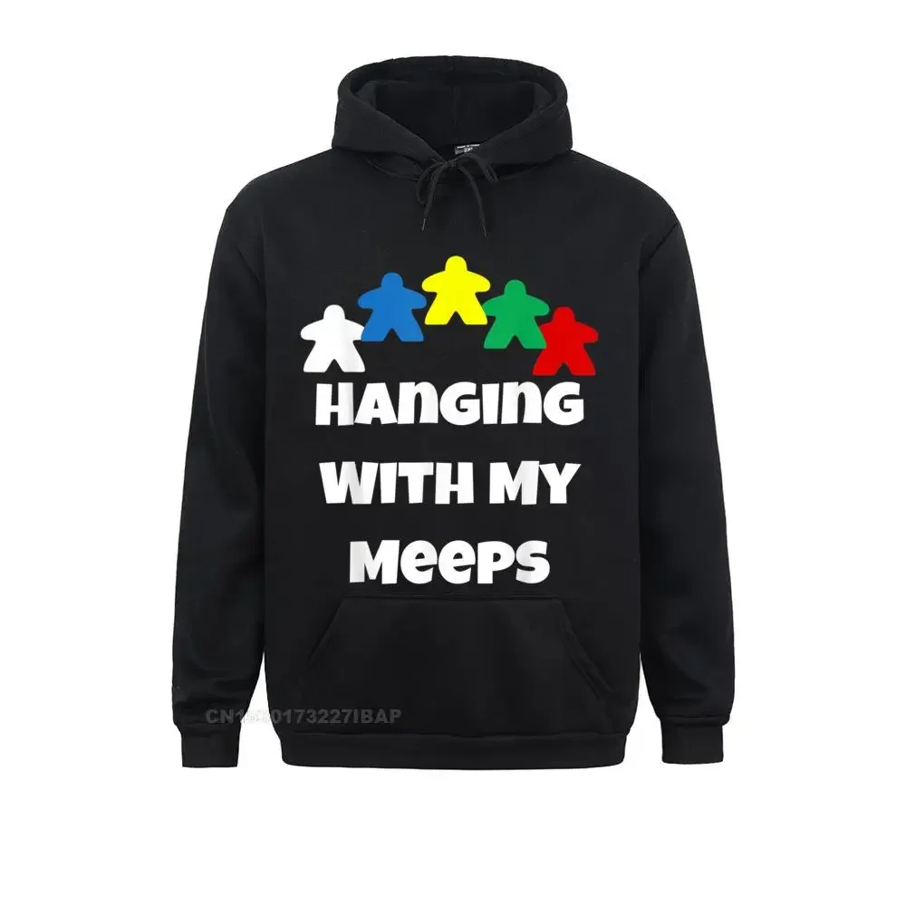 Hanging With My Meeps Funny Board Game Boardgame Lover Hoodie Funny Moto Biker Sweatshirts Lovers Day Hoodies for Students