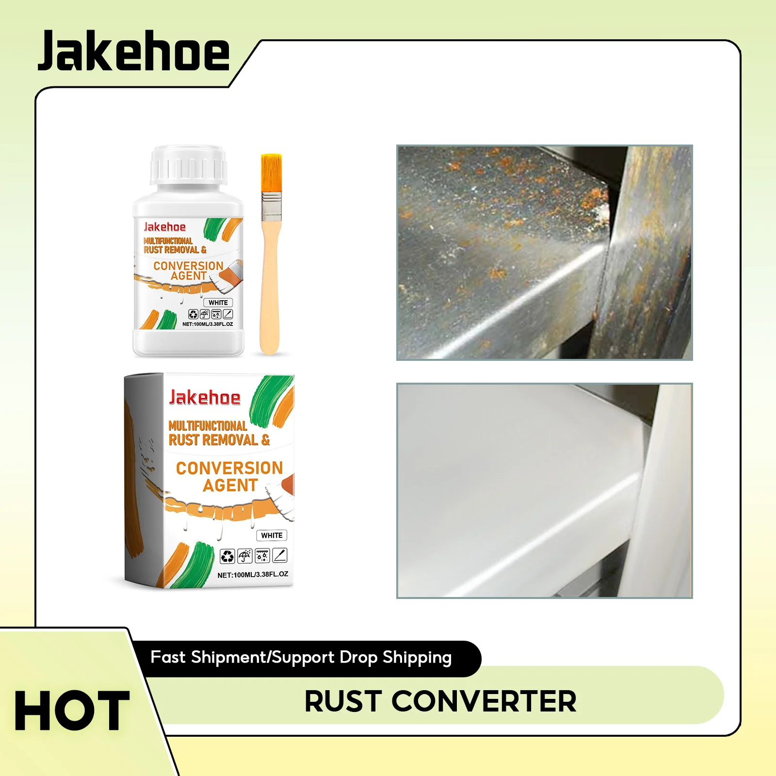 

Rust Converter Remover Paste Multi Purpose Iron Metal Surfaces Maintenance Paint Protection Coating Water Based Anti Rust Agent