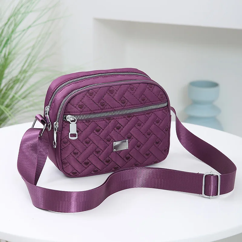 Bolso cruzado pequeño de moda para mujer, Mini bolso de mensajero cuadrado Oxford, bolso de mano con cremallera, bolso de viaje informal para mujer