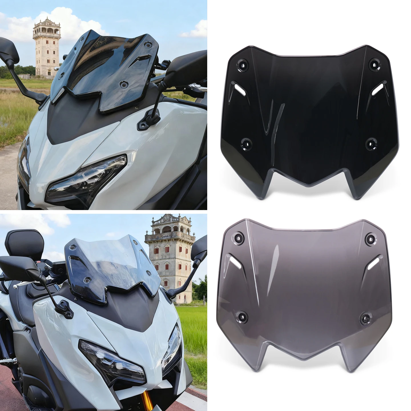 

Motorcycle Accessories Windscreen Windshield Fairing Wind Deflector For TMAX560 2025-2026 T-MAX TECH-MAX 560 2025-2026