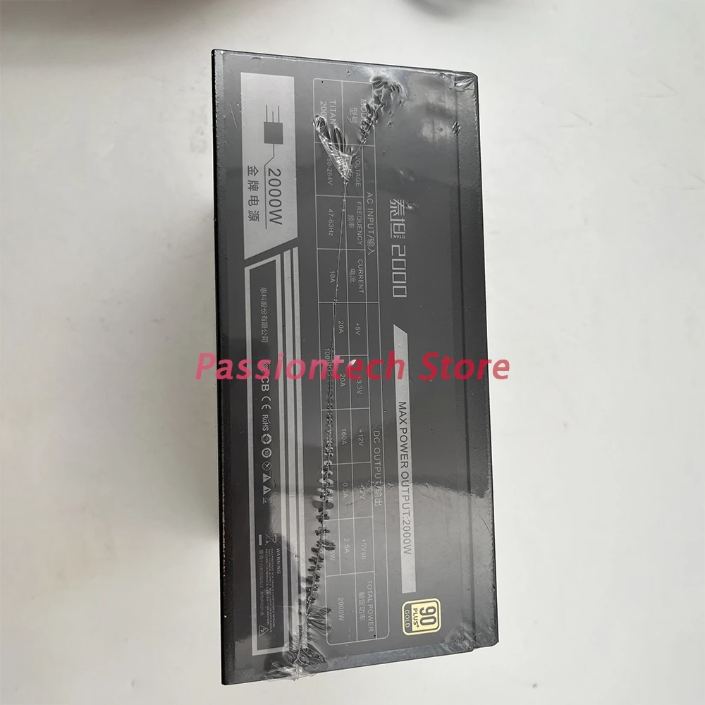 TITAN2000 For HKC2000 2000W Gold Medal Module ATX Twin CPU Quiet Desktop Power Supply 100% Test Before Shipment