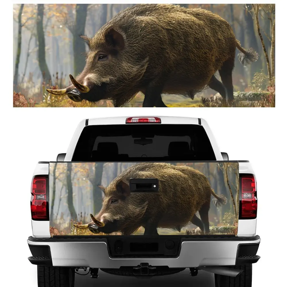 

Wild Boars in The Forest Dogs Print Car Tail Trunk Protect Vinly Decal Auto Accessories Hood Decor Sticker for Off-road Pickup